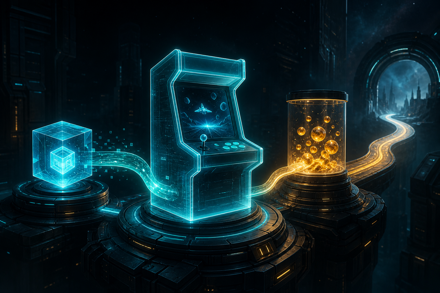 A browser game moving from build artifact to arcade cabinet, reward pool, and public release path